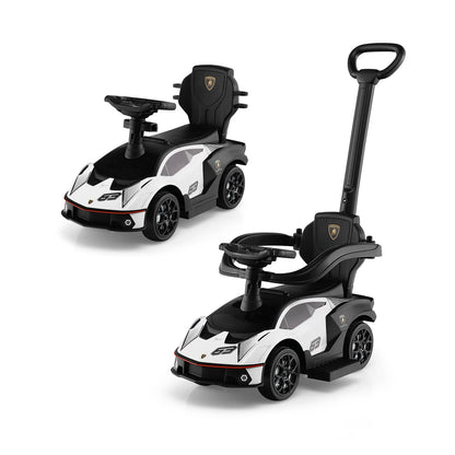 Luxury Lamborghini Ride-On Car for Kids with Convenient Push Handle