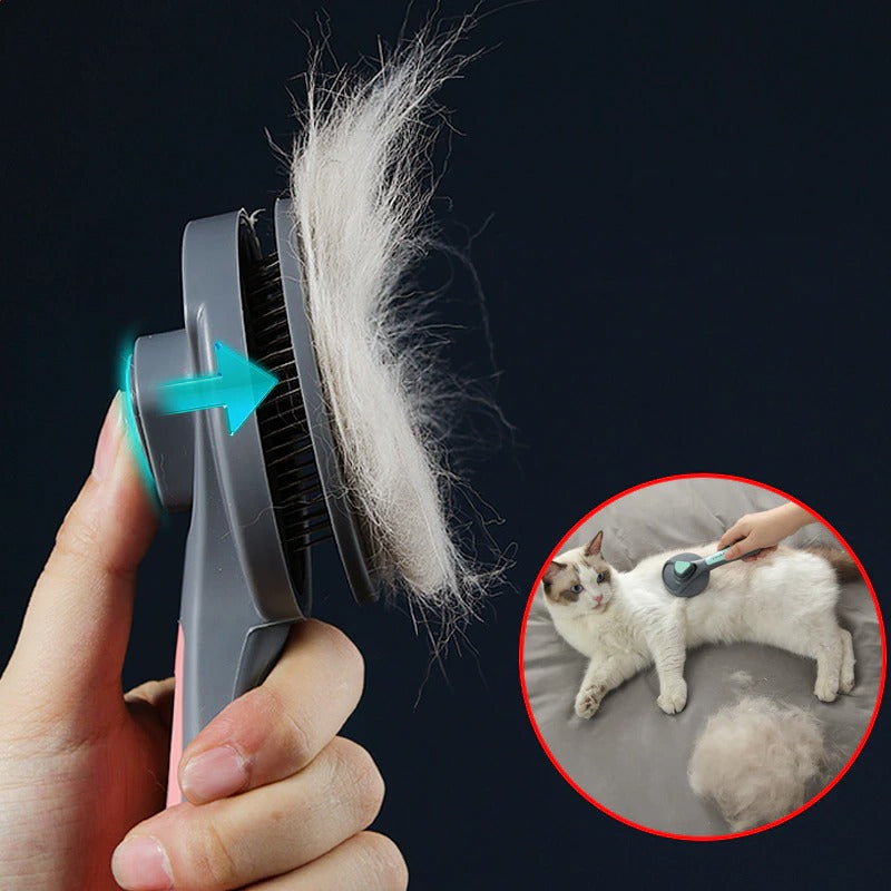 Cat Brush For Long Hair - Comb For Shedding, Cleaning Slicker Brush For Dogs Cats