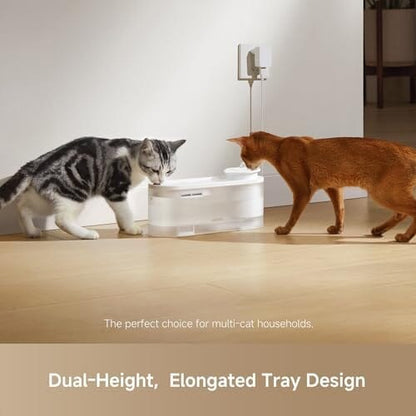 Cat Water Fountain with Quiet Pump and 3 Water Flow Modes