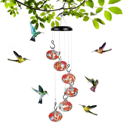 Chime N Dine Hummingbird Haven - Handcrafted Feeder for Birds