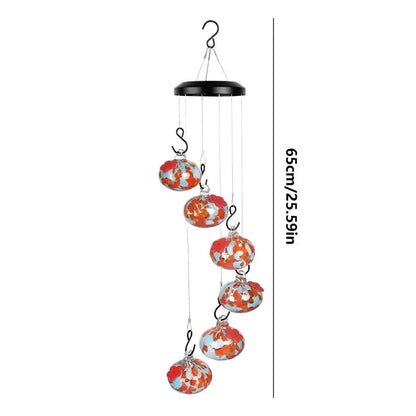 Chime N Dine Hummingbird Haven - Handcrafted Feeder for Birds