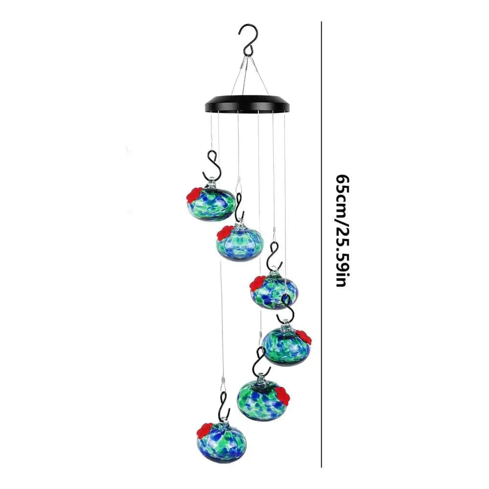 Chime N Dine Hummingbird Haven - Handcrafted Feeder for Birds