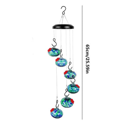 Chime N Dine Hummingbird Haven - Handcrafted Feeder for Birds