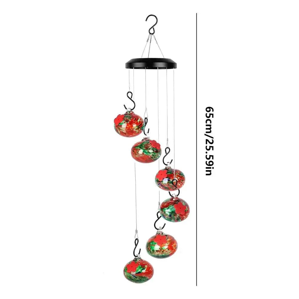 Chime N Dine Hummingbird Haven - Handcrafted Feeder for Birds