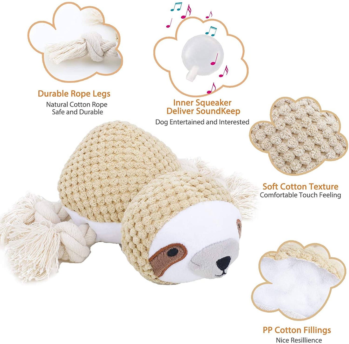 Cotton Plush Squeaky Dog Toys