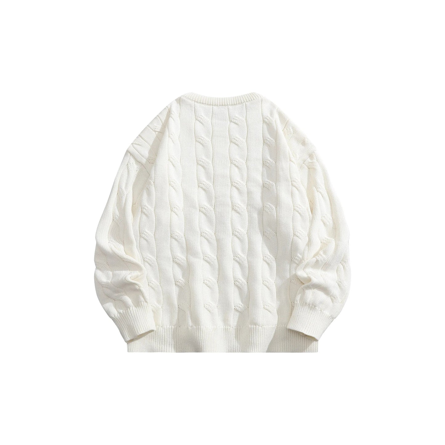 Crayon Shinchan© - Cartoon Character Logo - Cable - Knit Loose - Fit Sweater - Loomella