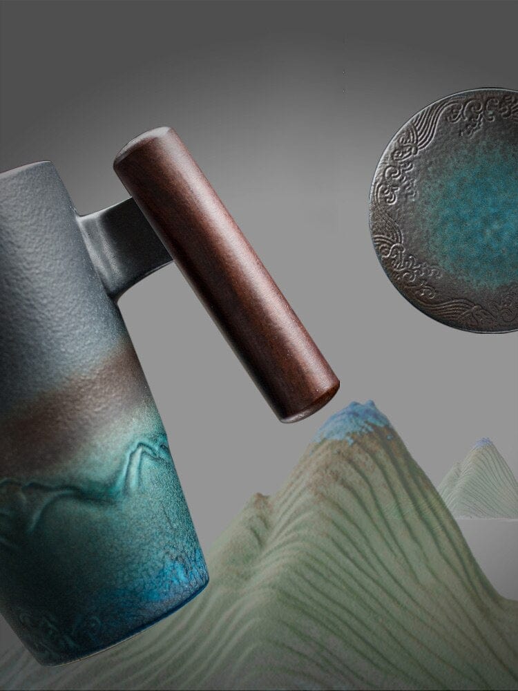 Creative Retro Ceramic Large Chinese Design Tea Mug