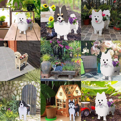Cute Hand-made Dog-shaped Flower Pots Planter