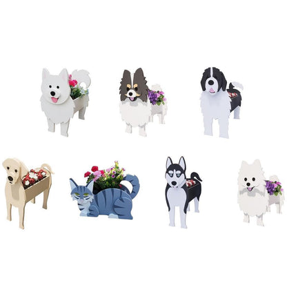 Cute Hand-made Dog-shaped Flower Pots Planter