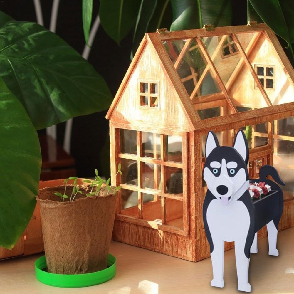 Cute Hand-made Dog-shaped Flower Pots Planter