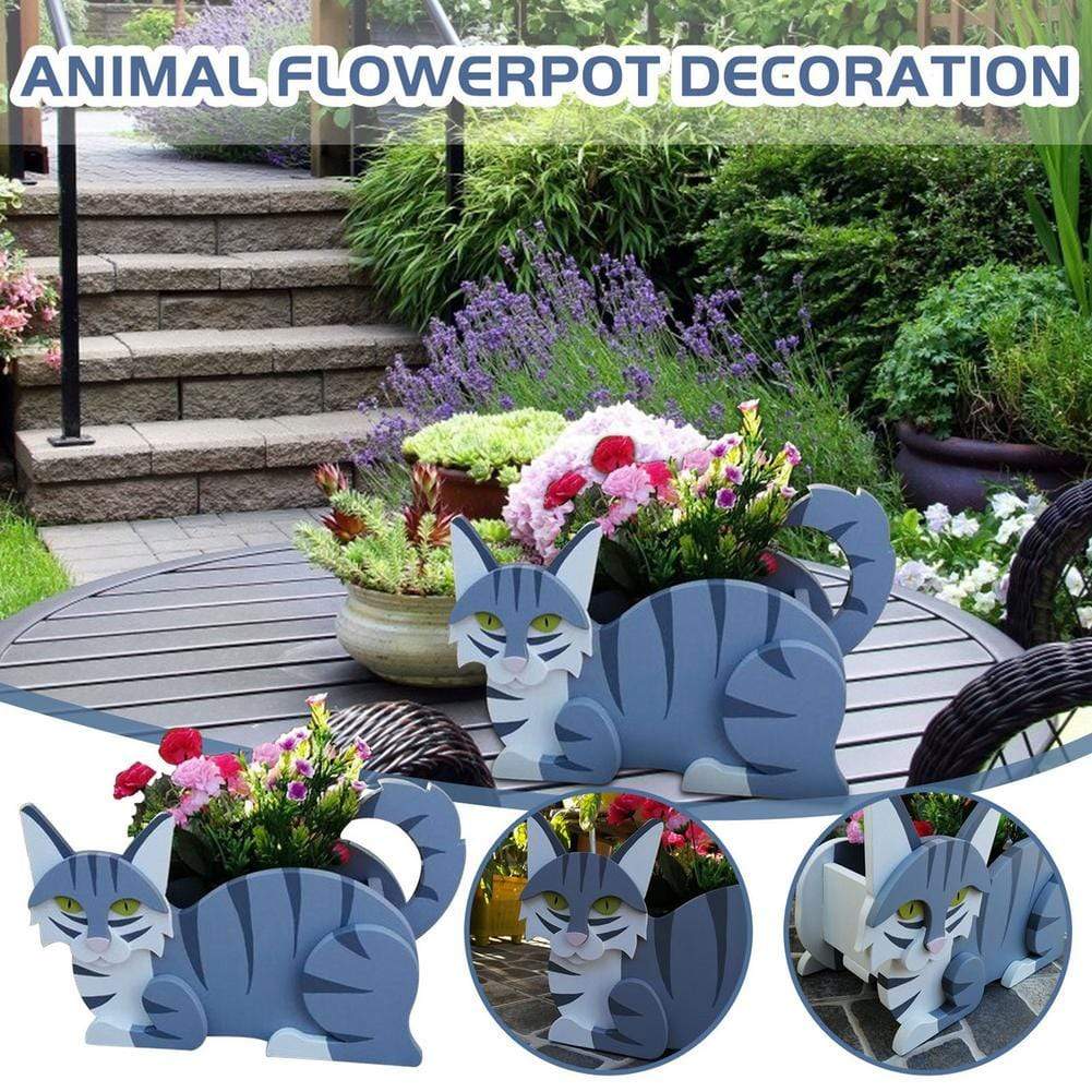 Cute Hand-made Dog-shaped Flower Pots Planter
