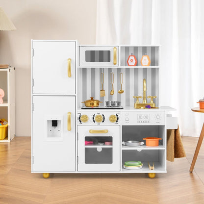 Play Kitchen Toy Set with Oven Real Sounds and Lights
