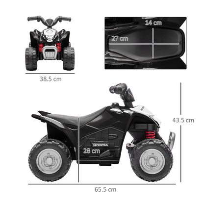 Honda Kids Electric Quad Bike - 6V ATV for Ages 1.5-3, Black