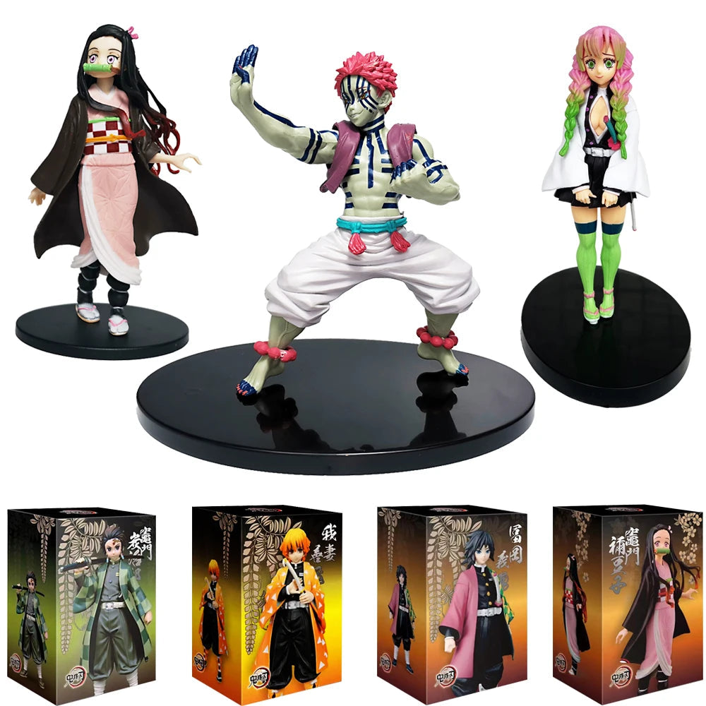Ultimate Anime Demon Slayer Action Figures Set - Kamado Tanjirou, Nezuko, Zenitsu & Inosuke PVC Collectibles
