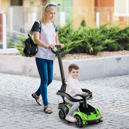 Luxury Lamborghini Ride-On Car for Kids with Convenient Push Handle