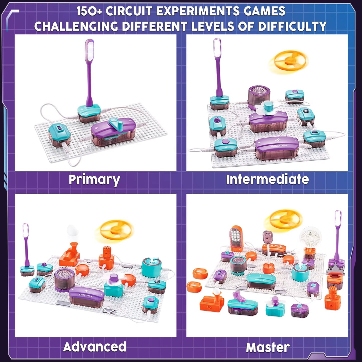 VATOS Science Circuit DIY Electronics Kit - 150+ Fun Physics Experiments for Kids Ages 6+