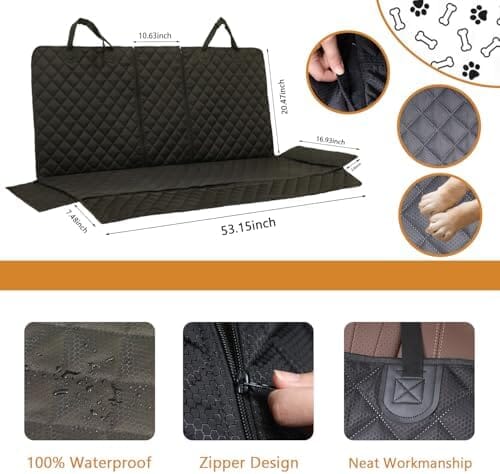 Dog Car Seat Cover for Back Seat Pet Cover
