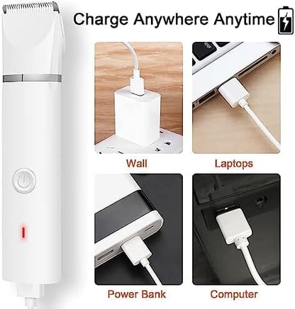 Dog Clippers Grooming Kit Hair Clipper-Low Noise Paw Trimmer- Rechargeable