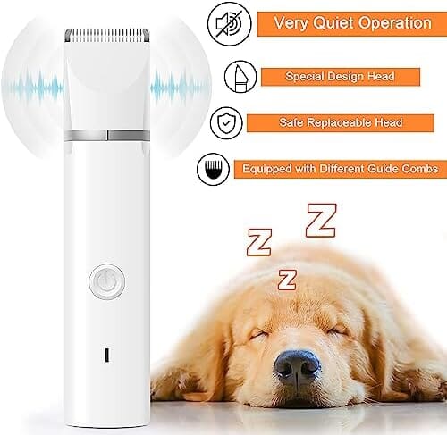 Dog Clippers Grooming Kit Hair Clipper-Low Noise Paw Trimmer- Rechargeable