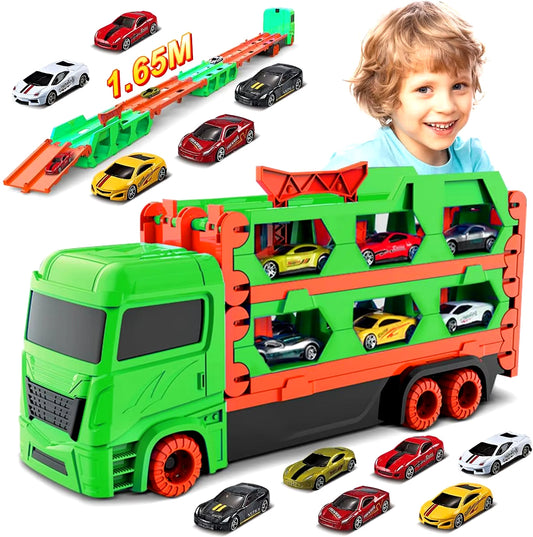 Expandable 1.65M Truck 6X Race Cars Toy for Boys Age 3+