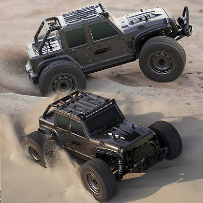 Fast 50Km/H 1/16 Off-Road 4WD RC Monster Truck with LED Headlights - Waterproof Remote Control for Kids & Adults
