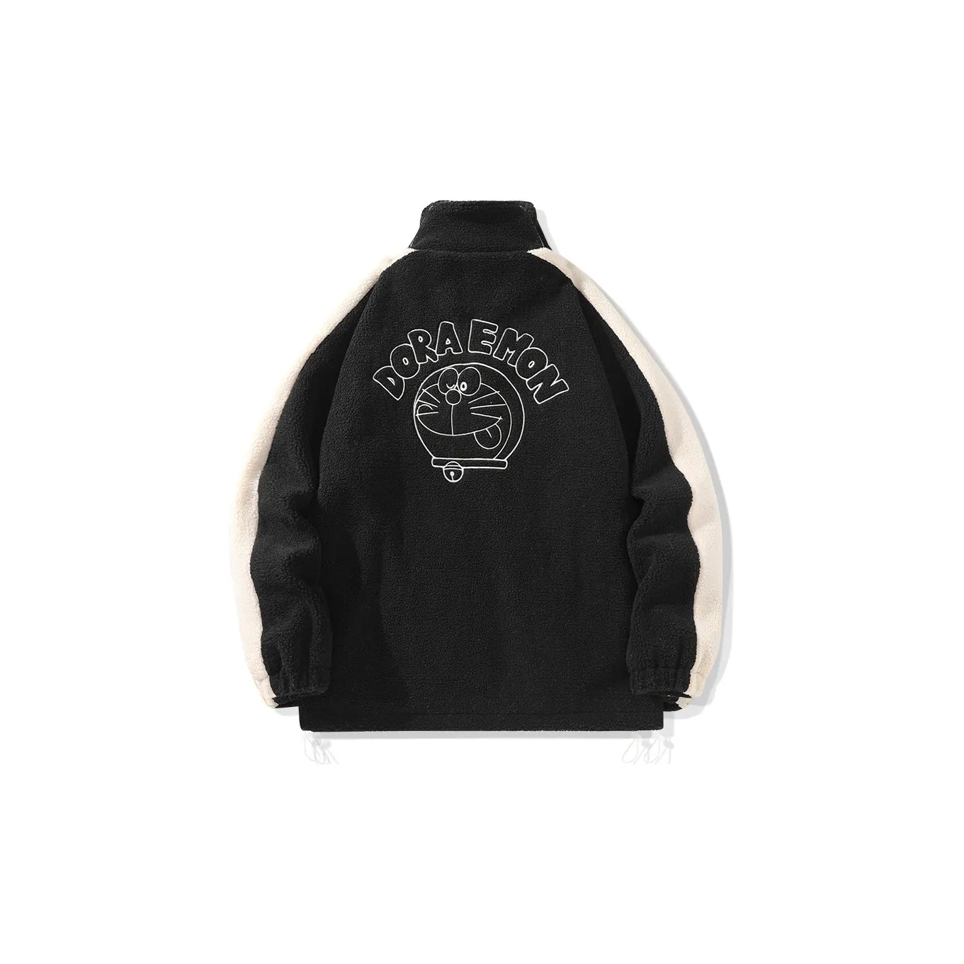 Doraemon© - Sherpa Fleece Robot Cat Embroidery - Utility Pocket Design - Fleece-Lined Thickened Jacket