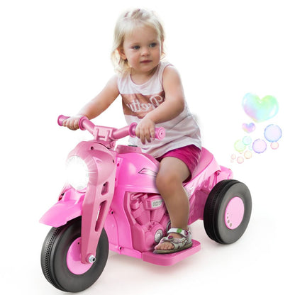 6V Electric Kid Ride on Motorcycle with Bubble Maker
