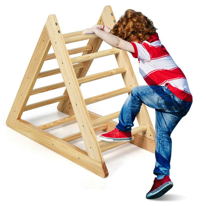 Children Wooden Climbing Ladder with 3 Difficulty Levels