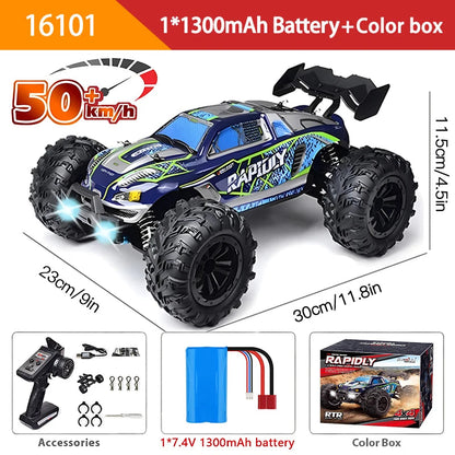 SCY 16102 1:16 High-Speed 4WD RC Monster Truck with LED Lights - Perfect for Kids and Thrilling Drift Action!