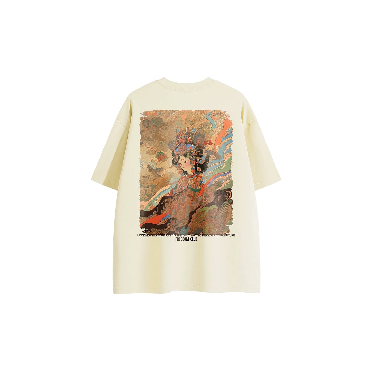 SWAMP AREA© - American High Street - Vintage Portrait Oil Painting Design -  Loose-Fit Drop-Shoulder  Short-Sleeve T-Shirt