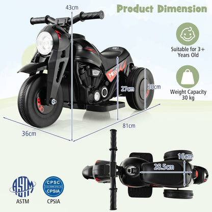 6V Electric Kid Ride on Motorcycle with Bubble Maker