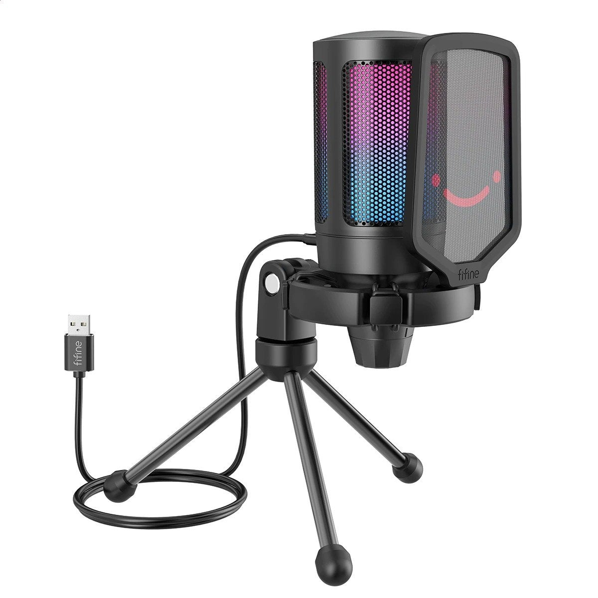 Microphone For Gaming Streaming USB: Tripod Stand And Pop Filter