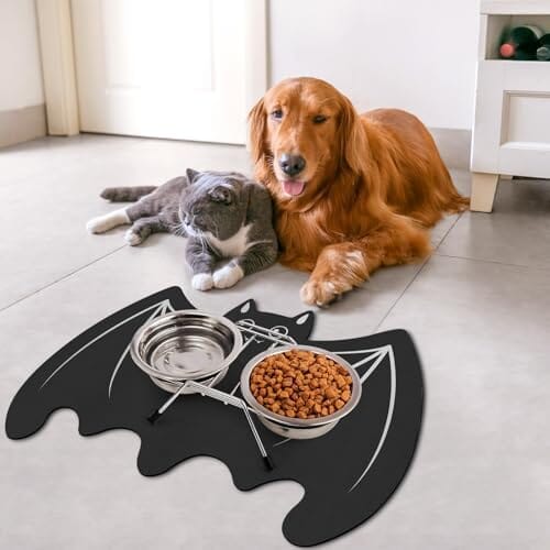 Halloween Pet Mats for Food and Water Dog Cat Food Mats Pet Feeding Mat