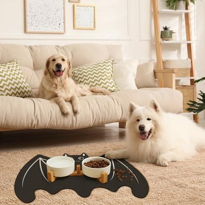 Halloween Pet Mats for Food and Water Dog Cat Food Mats Pet Feeding Mat