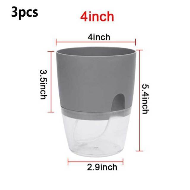 HydroBloom - Hydroponic Self Watering Flowerpot (3 Pots Set)