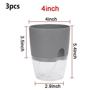 HydroBloom - Hydroponic Self Watering Flowerpot (3 Pots Set)