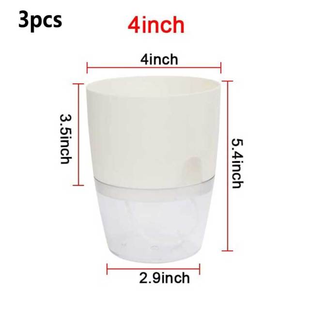 HydroBloom - Hydroponic Self Watering Flowerpot (3 Pots Set)