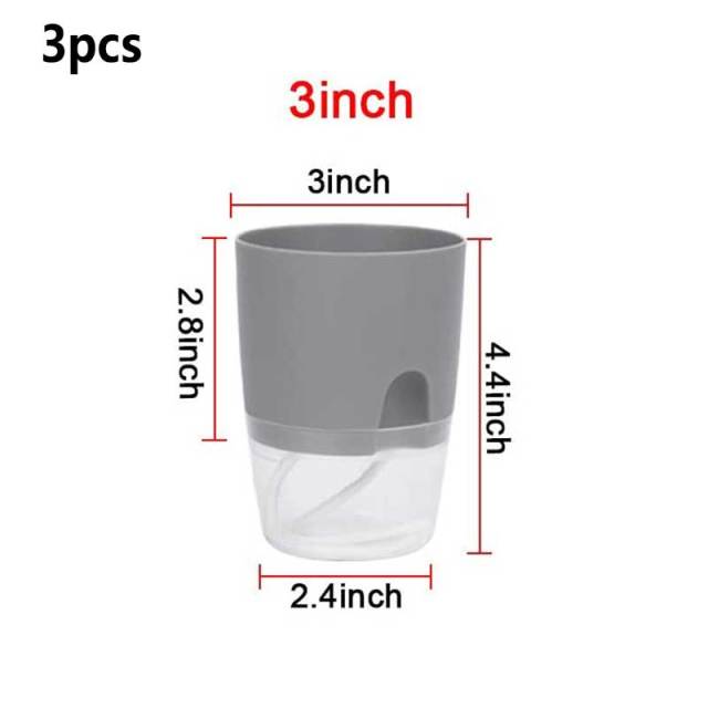 HydroBloom - Hydroponic Self Watering Flowerpot (3 Pots Set)