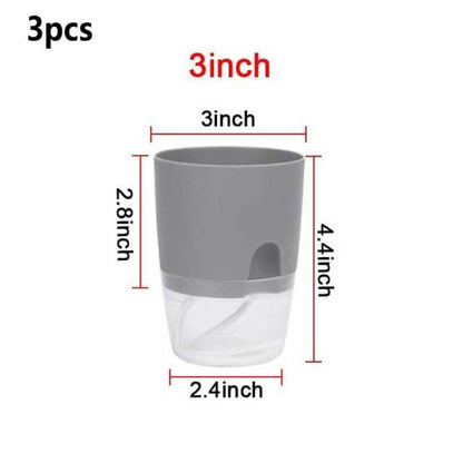HydroBloom - Hydroponic Self Watering Flowerpot (3 Pots Set)