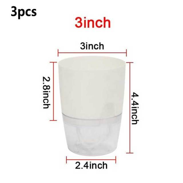 HydroBloom - Hydroponic Self Watering Flowerpot (3 Pots Set)