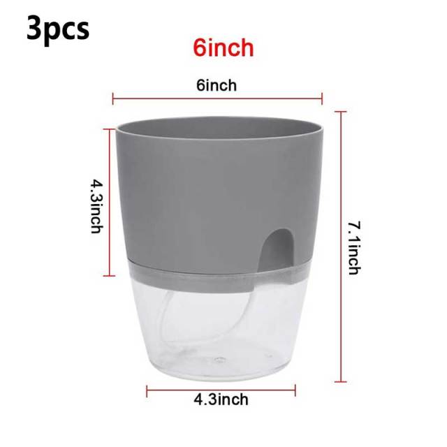 HydroBloom - Hydroponic Self Watering Flowerpot (3 Pots Set)