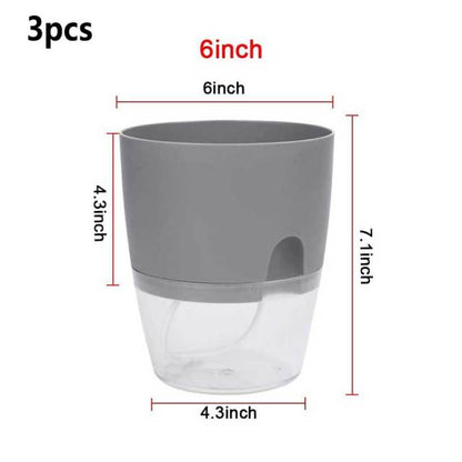 HydroBloom - Hydroponic Self Watering Flowerpot (3 Pots Set)