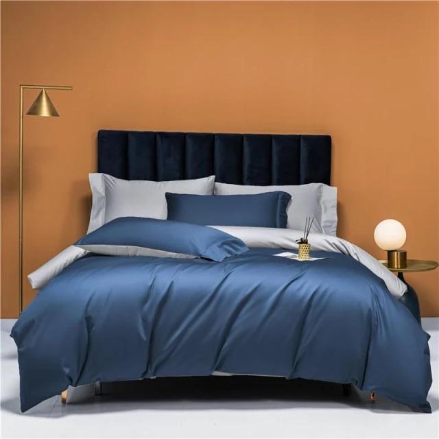 Prarie Orange Reversible Duvet Cover Set (Long-staple Sateen Cotton)