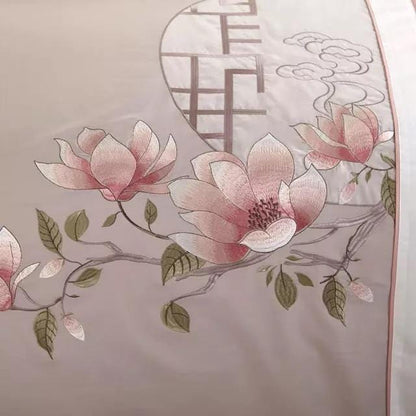 Sakura Bloom Duvet Cover Set (Long-staple Sateen Cotton)