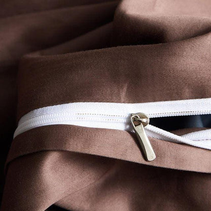 Cream Visna Duvet Cover Set (Long-staple Sateen Cotton)