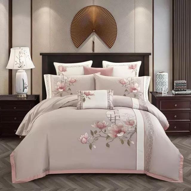 Sakura Bloom Duvet Cover Set (Long-staple Sateen Cotton)