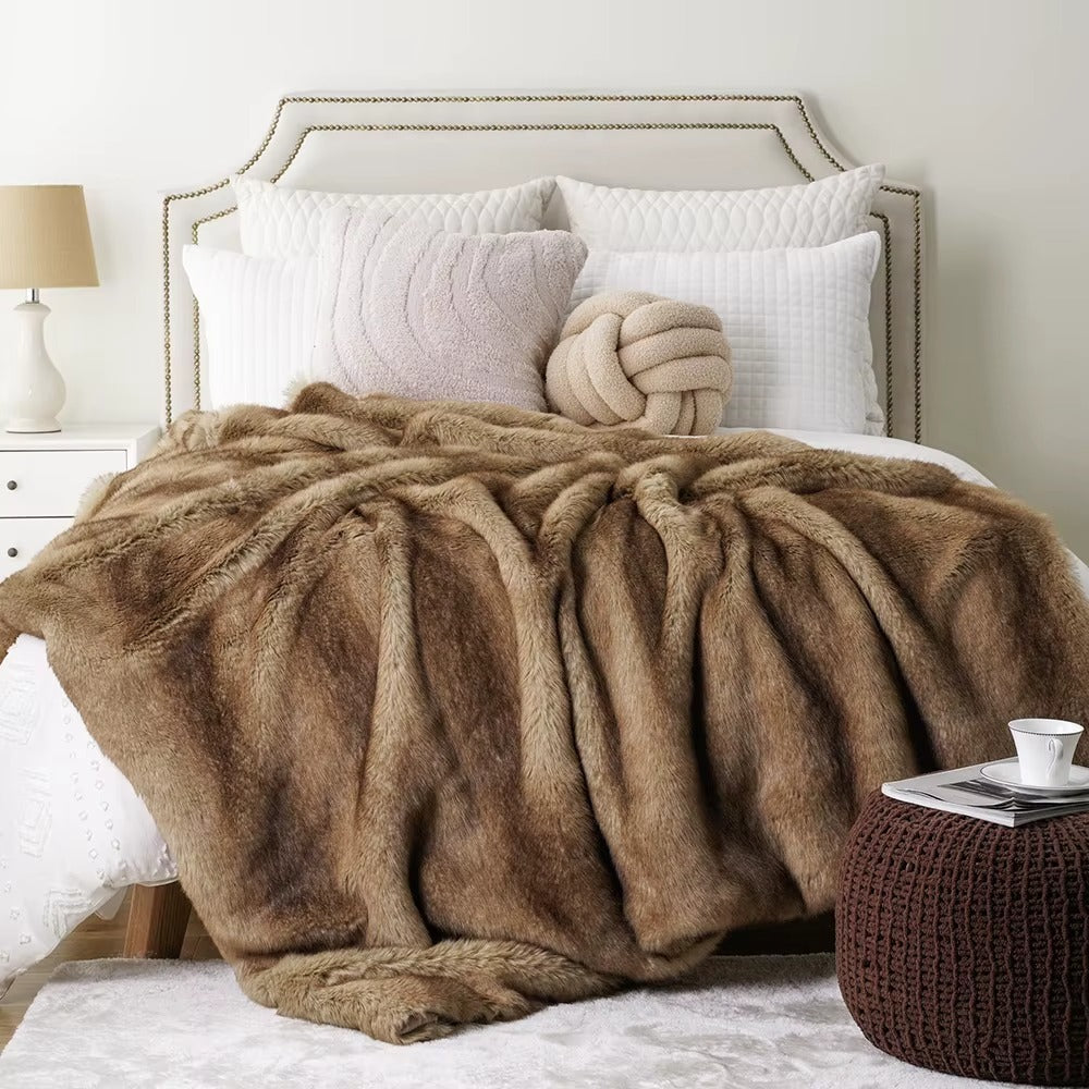 Heavy-Weight Luxury Faux Fur Throw - 3 Colours