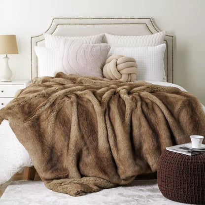 Heavy-Weight Luxury Faux Fur Throw - 3 Colours