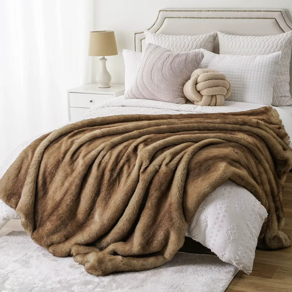 Heavy-Weight Luxury Faux Fur Throw - 3 Colours