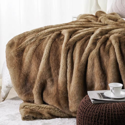 Heavy-Weight Luxury Faux Fur Throw - 3 Colours